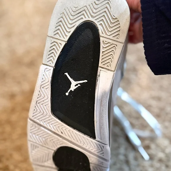 Jordan Kids White and Black Athletic Sneakers - Picture 3 of 4